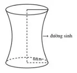Câu 35: Cho chiếc trống như hình vẽ, có đường sinh là nửa elip được cắt bởi trục lớn với độ dài trục lơn bằng $80cm,$ độ dài trục bé bằng $60cm$ . Tính thể tích $V$ của trống (kết quả làm tròn đến hàng đơn vị)