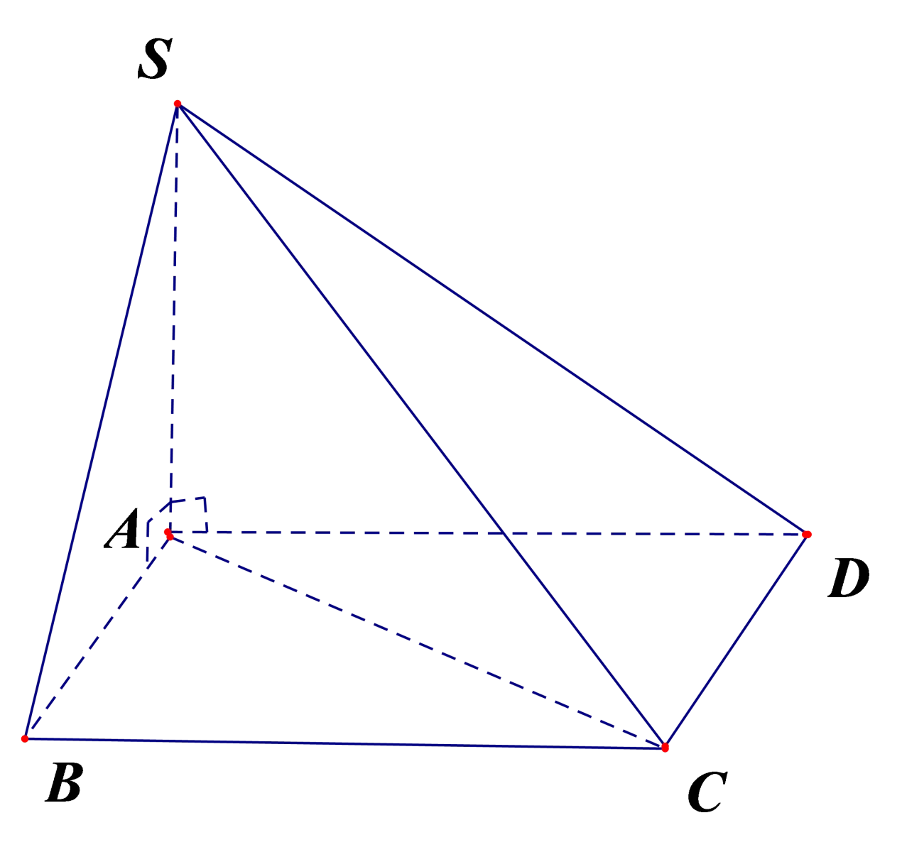 Câu 35: Cho hình chóp S.ABCD có đáy ABCD là hình vuông cạnh bằng 2a có SA vuông góc với mặt phẳng $\left( ABCD \right)$ và SA=2a. Khi đó góc giữa SB và $\left( SAC \right)$ bằng: