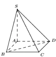 Câu 35: Cho hình chóp tứ giác đều S.ABCD có đáy ABCD là hình chữ nhật $AB=a,AD=a\sqrt{2},SA\bot \left( ABCD \right)$ và SA=a (tham khảo hình vẽ). Khoảng cách từ A đến mặt phẳng $\left( SBD \right)$ bằng:
