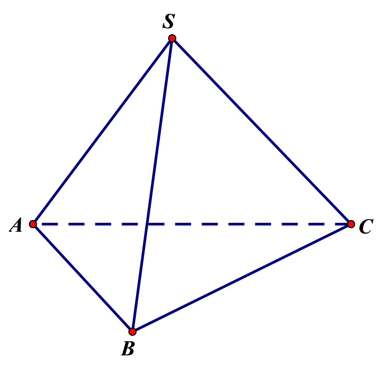 Câu 36: Cho hình chóp tam giác đều S.ABC có độ dài cạnh đáy bằng 3 và độ dài cạnh bên bằng $2\sqrt{3}$ (tham khảo hình bên). Khoảng cách từ S đến mặt phẳng $\left( ABC \right)$ bằng