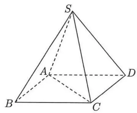 Câu 38: Câu 38. Cho hình chóp đều $S.ABCD$ có chiều cao $a,AC = 2a$ (tham khảo hình bên). Khoảng cách từ B đến mặt phẳng $\left( {SCD} \right)$ bằng
