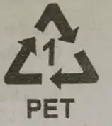 Câu 40: Poli(etylen terephtalat) (viết tắt là PET) là một polime được điều chế từ axit terephtalic và etylen glicol. PET được sử dụng để sản xuất tơ, chai đựng nước uống, hộp đựng thực phẩm. Để thuận lợi cho việc nhận biết, sử dụng và tái chế thì các đồ nhựa làm từ vật liệu chứa PET thường được in kí hiệu như hình bên. Cho các phát biểu sau: (a) PET thuộc loại polieste. (b) Tơ được chế tạo từ PET thuộc loại tơ tổng hợp. (c) Trong một mắt xích PET, phần trăm khối lượng cacbon là 62,5% (d) Phản ứng tổng hợp PET từ axit terephtalic và etylen glicol thuộc loại phản ứng trùng hợp. (đ) Trong dung dịch, etylen glicol phản ứng với $Cu(OH)_2$ tạo dung dịch màu xanh lam. Số phát biểu đúng là