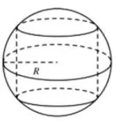 Câu 42: Thể tích lớn nhất của khối trụ nội tiếp hình cầu có bán kính $R$ bằng: